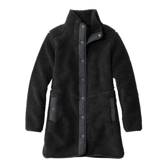 Ll Bean Beans Sherpa Coat - S - Black - Picture 1 of 5